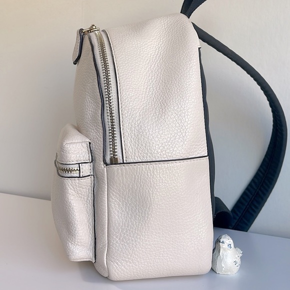 COACH Pebbled Leather Mini Charlie Backpack Color Chalk - Picture 5 of 17